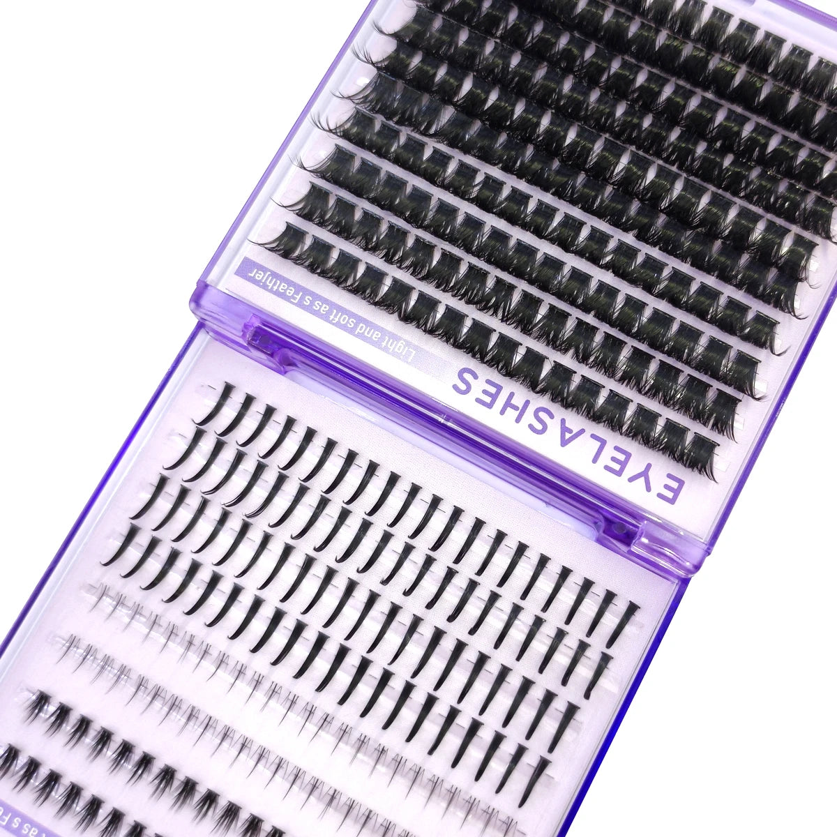 Opulash | 3D Volume Spiky Lash Clusters | 18 Rows C & D Curl Heat-Bonded Extensions