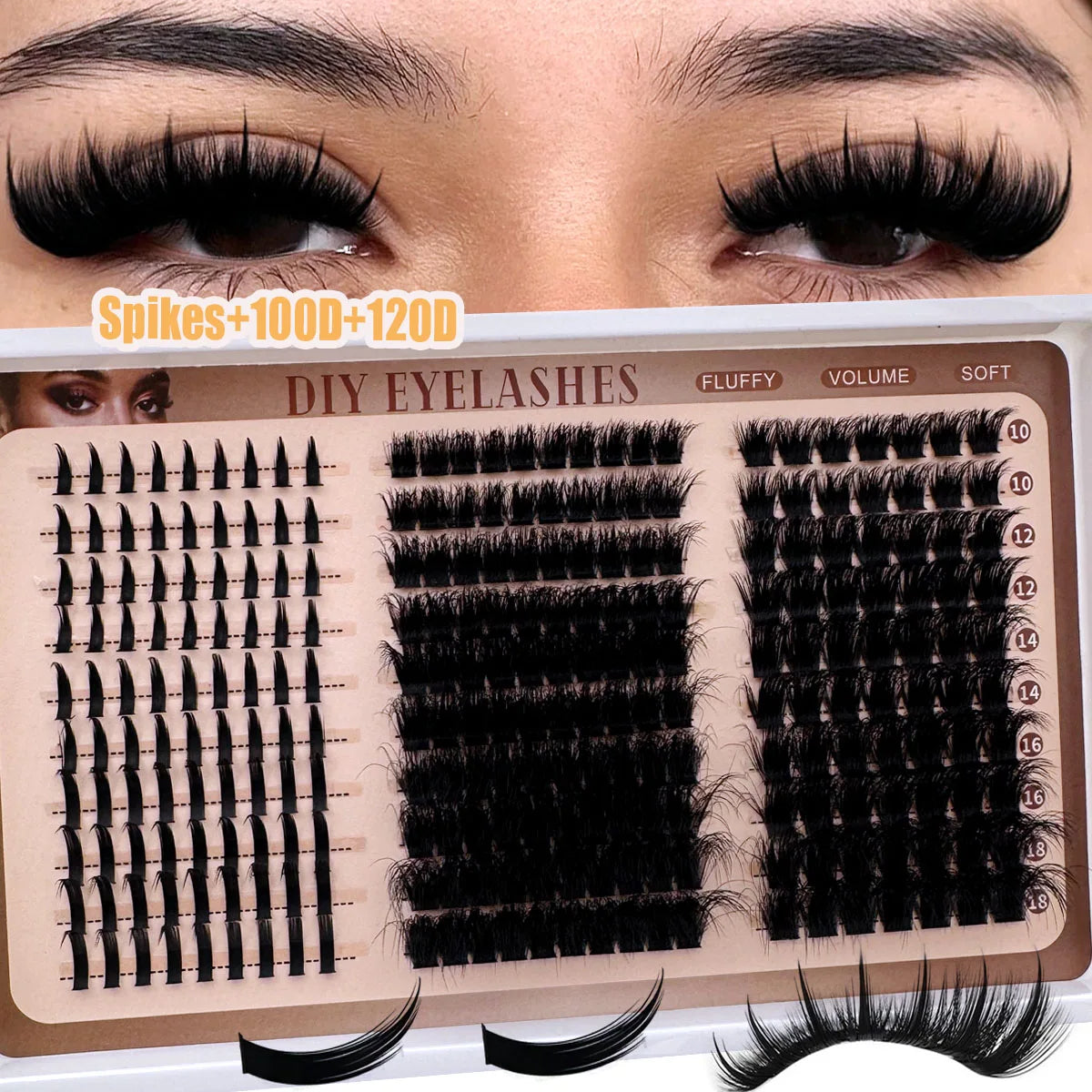Opulash | Spiky Cluster Lashes | Fluffy Volume Manga D+ Curl Individual Lash Extensions