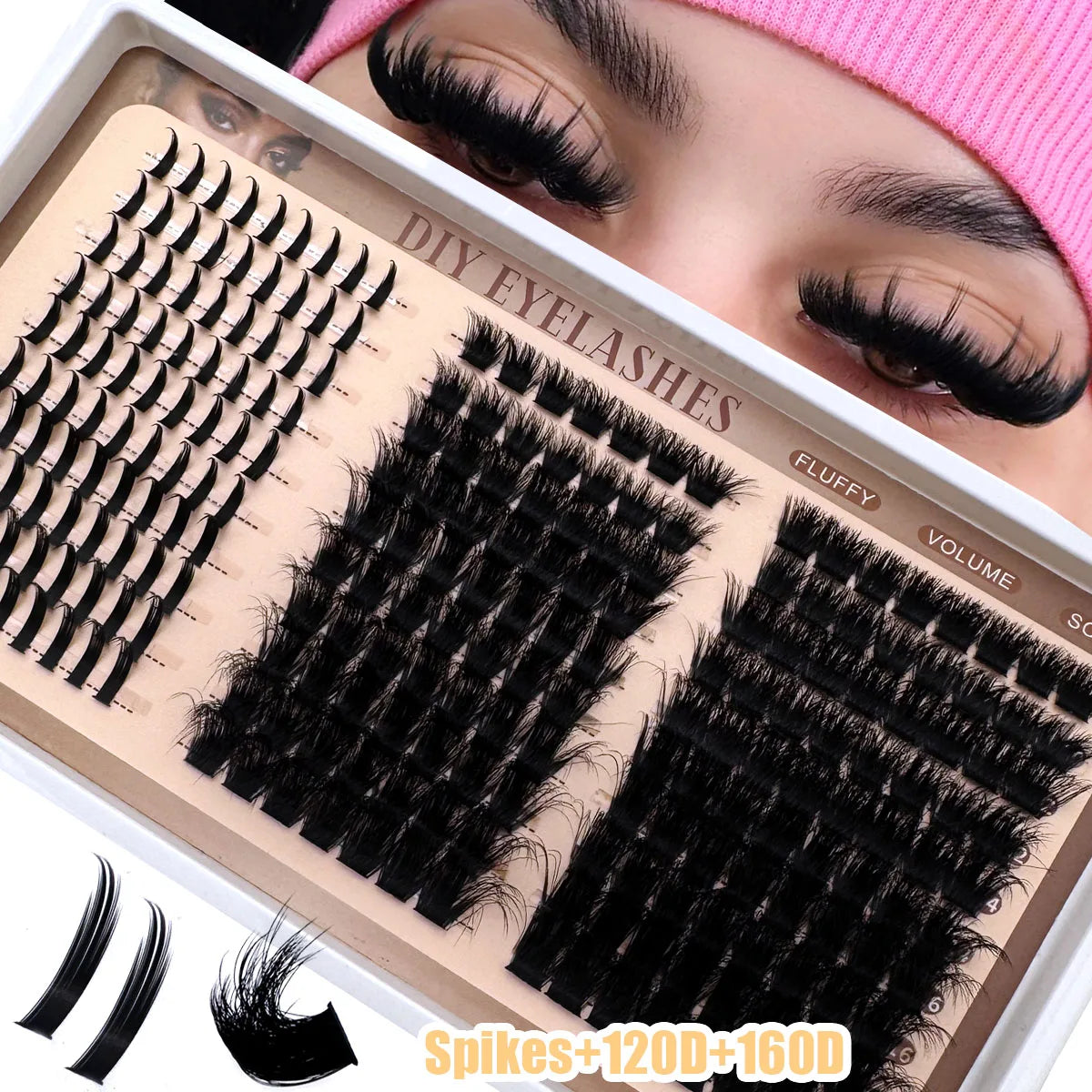 Opulash | Spiky Cluster Lashes | Fluffy Volume Manga D+ Curl Individual Lash Extensions