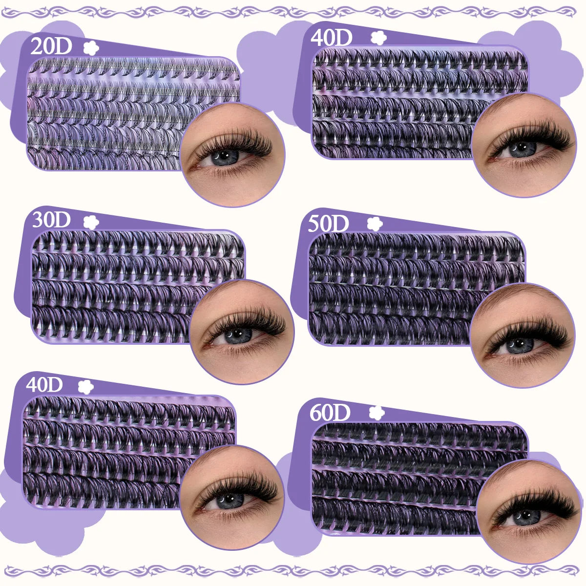 Opulash | DIY Cluster Lash Extensions | 8–16mm Natural Wispy Volume Lashes with Bond, Seal & Tweezers