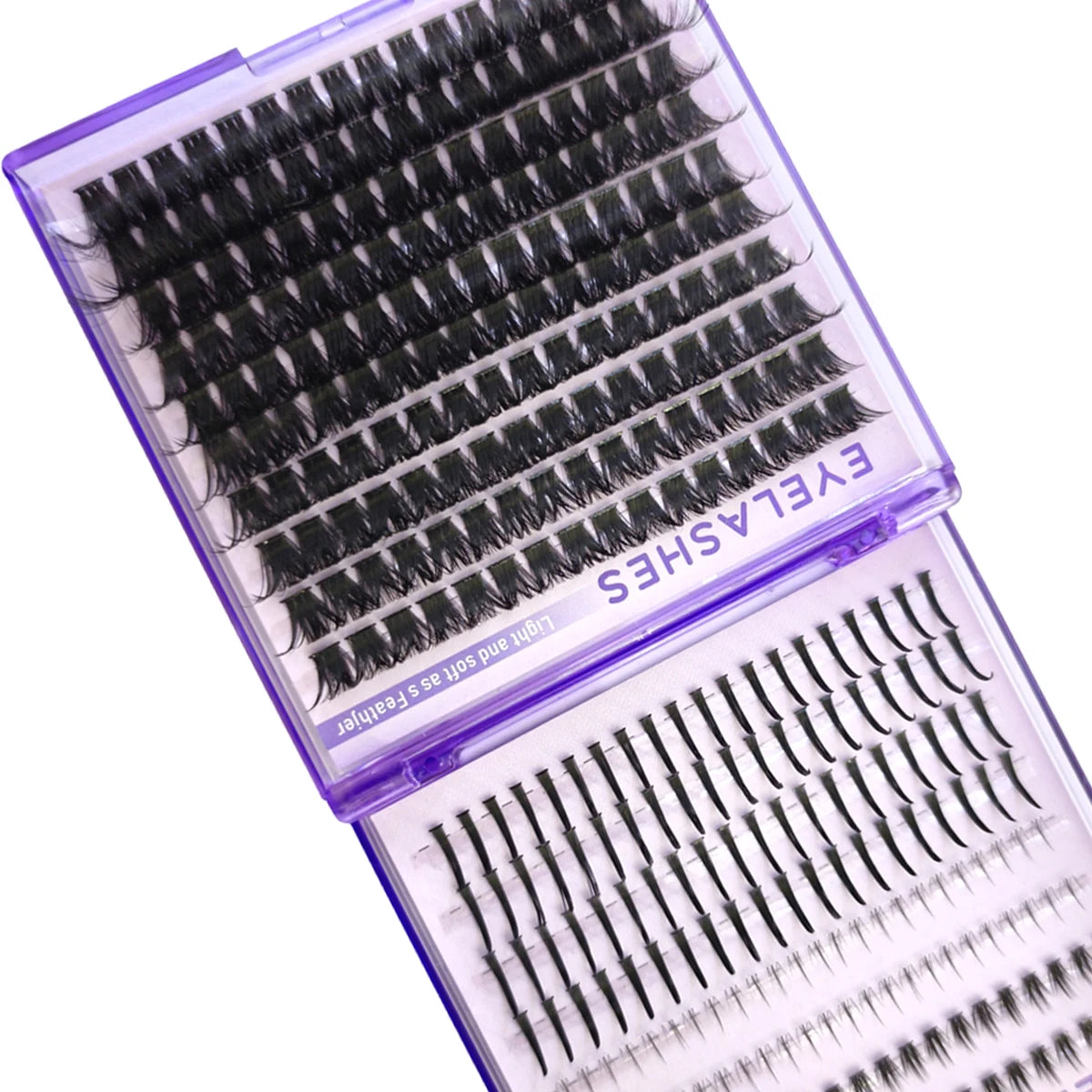 Opulash | 3D Volume Spiky Lash Clusters | 18 Rows C & D Curl Heat-Bonded Extensions
