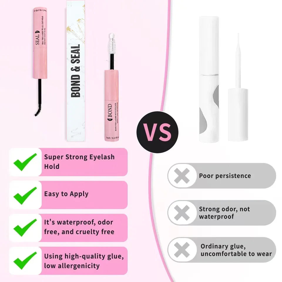Opulash |Lash Bond & Seal Kit | Super Strong Hold Glue, Remover & Tweezers