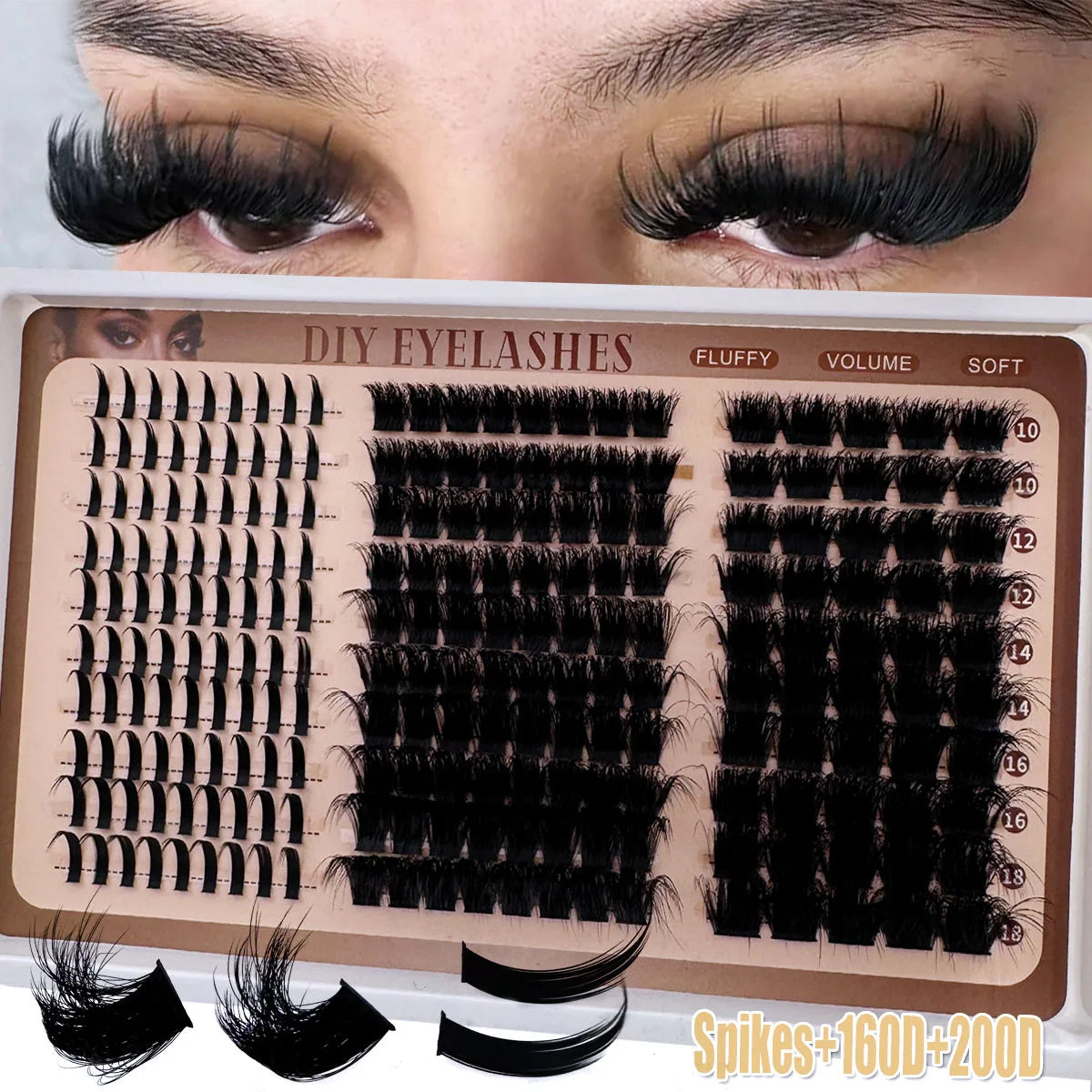 Opulash | Spiky Cluster Lashes | Fluffy Volume Manga D+ Curl Individual Lash Extensions