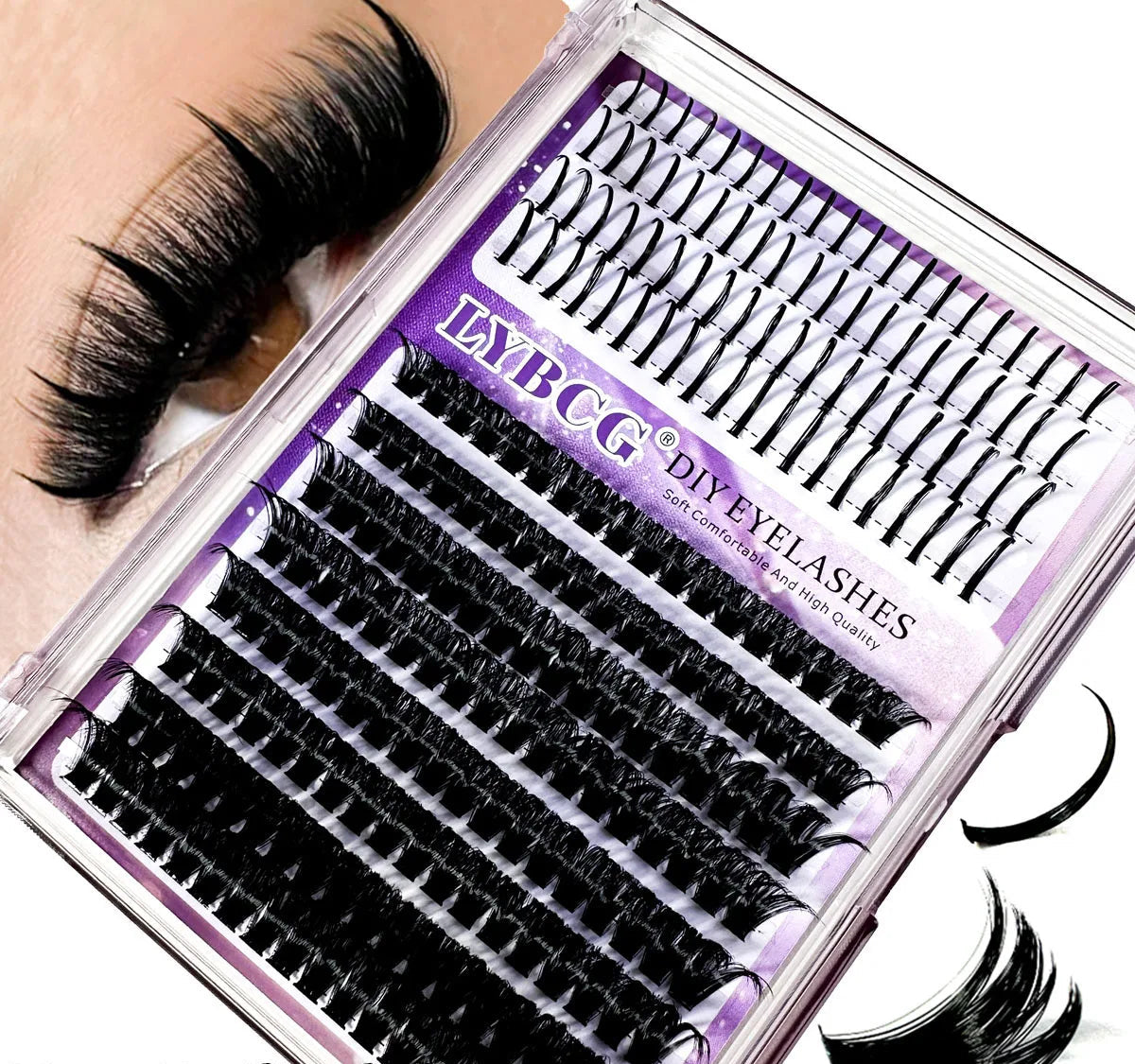 Opulash | 3D Natural Lash Clusters | DIY Spiky Volume Extensions 10–12 Rows