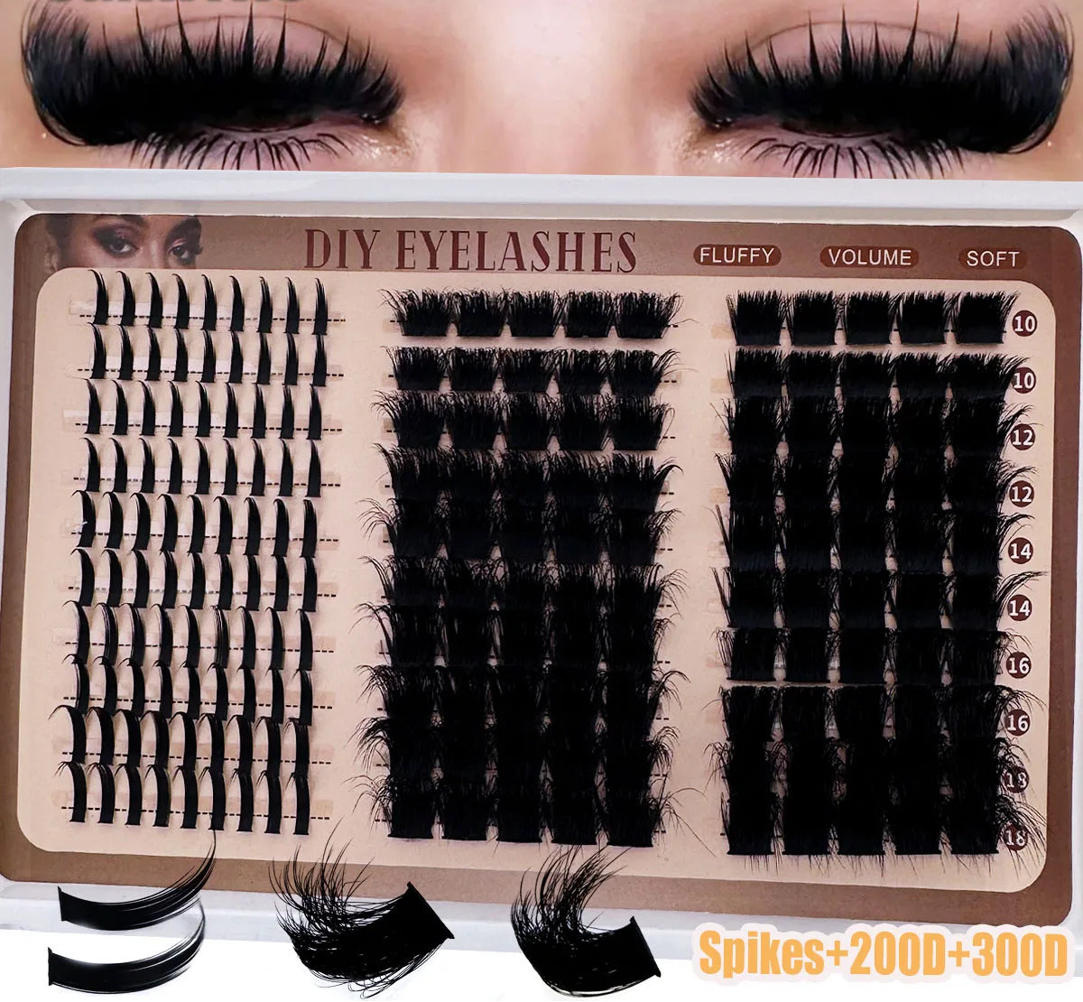 Opulash | Spiky Cluster Lashes | Fluffy Volume Manga D+ Curl Individual Lash Extensions